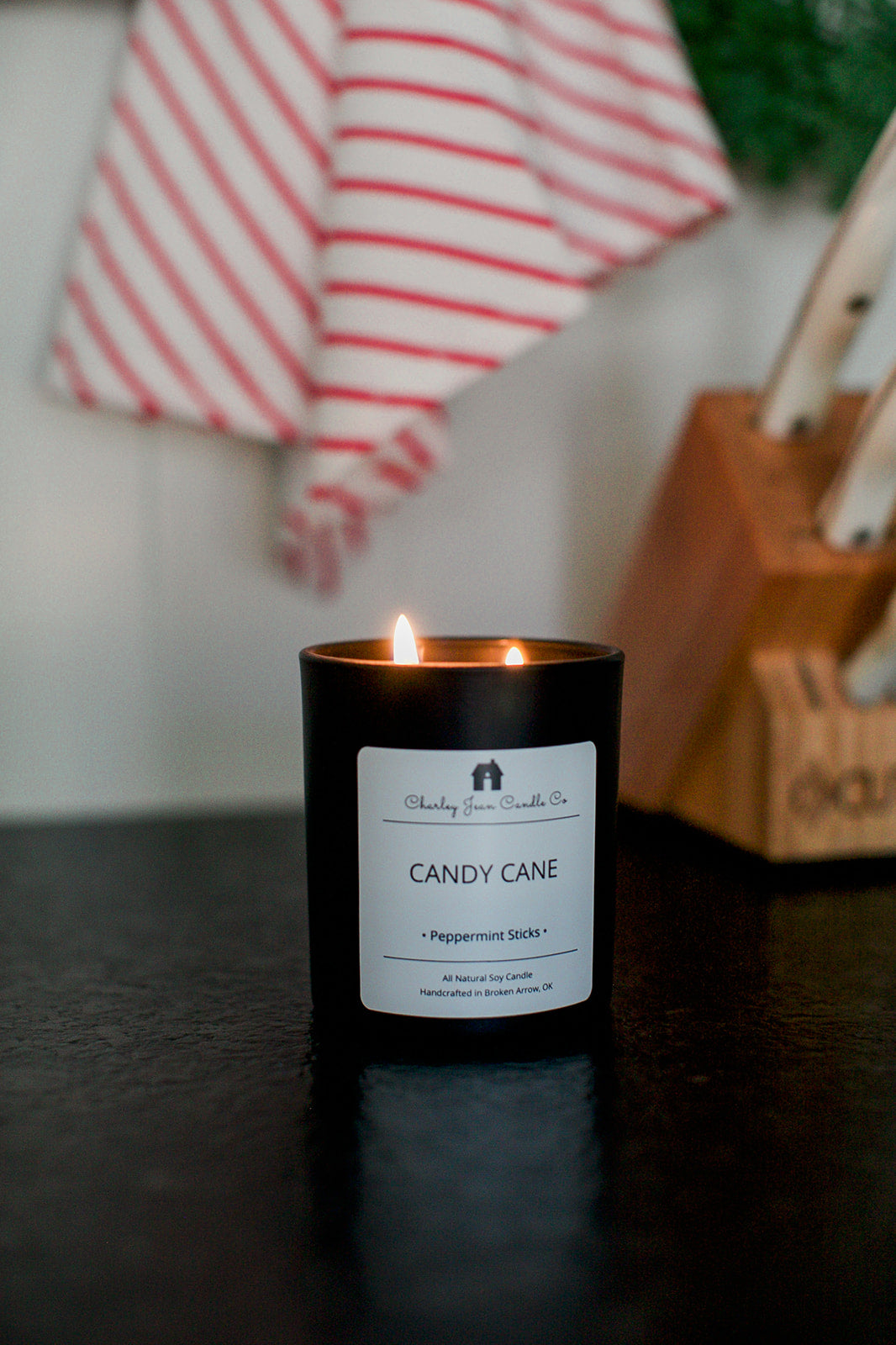 Candy Cane Candle