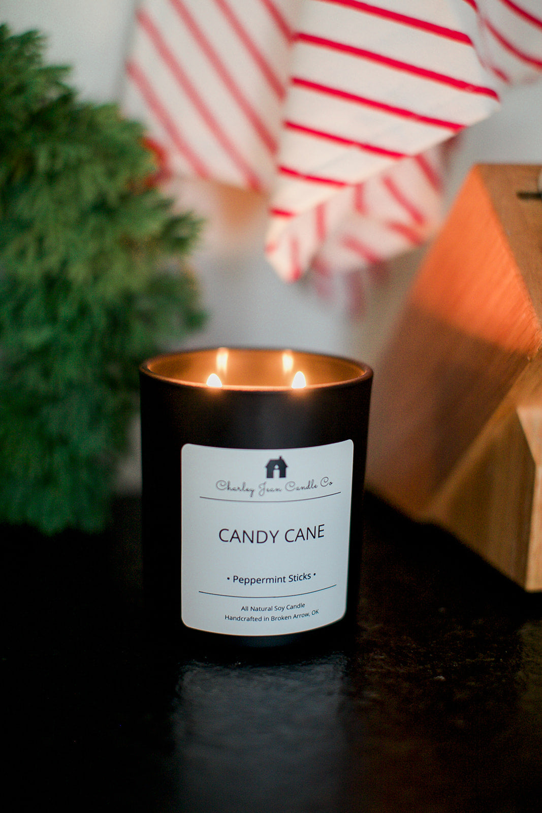 Candy Cane Candle